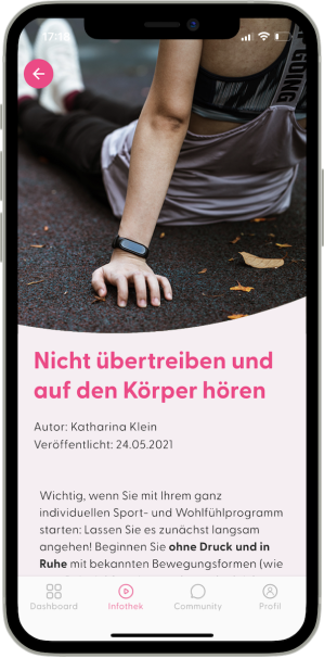 PINK! Coach Mockup Bewegung Artikel Nicht Übertreiben